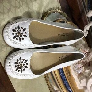 Michelle D White Leather Shoes